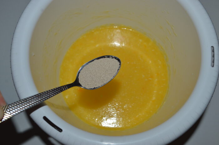 Add a teaspoon of dry yeast