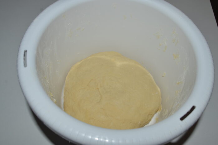 Form a ball of dough and cover