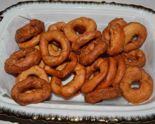place the donuts in it to remove excess oil