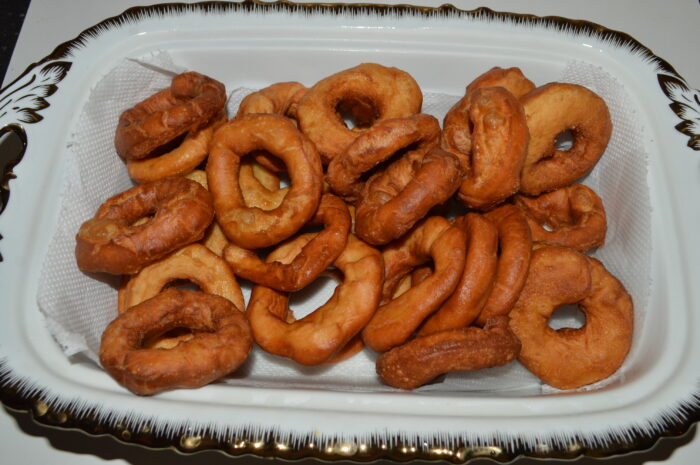 place the donuts in it to remove excess oil