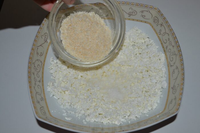 Add the grated coconut