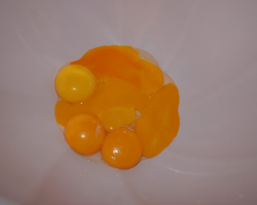 Separate egg yolks