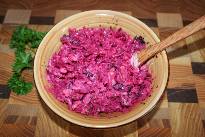 mix all the prepared ingredients