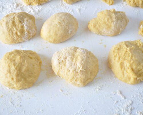 Portion the dough into pieces
