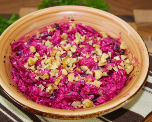 sprinkling chopped walnuts on top