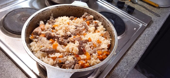 remove the garlic, and gently stir