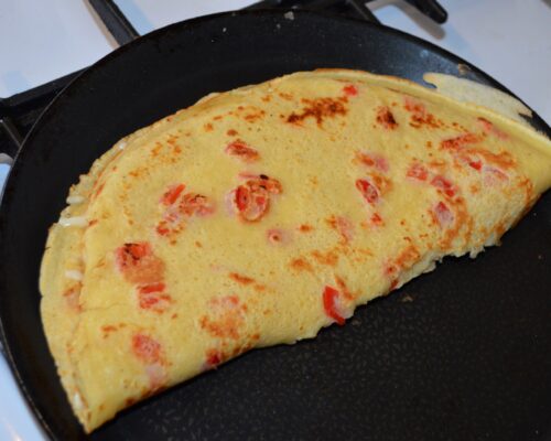Cover with the other half of the pancake