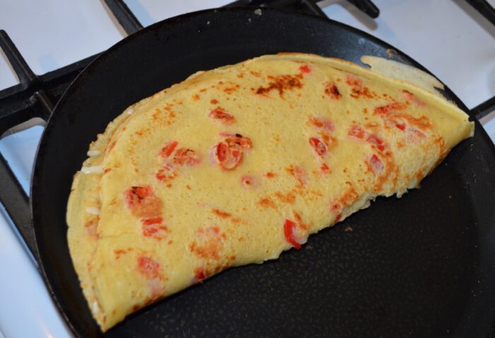 Cover with the other half of the pancake