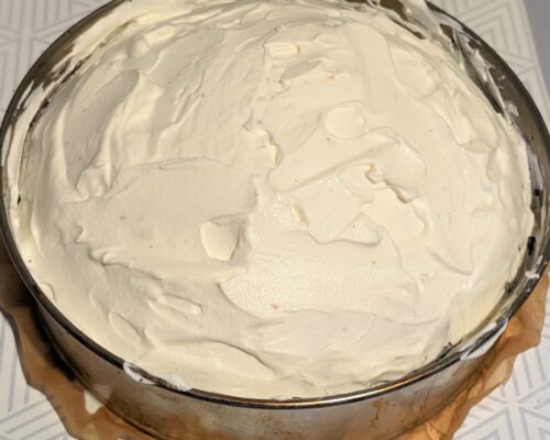Place the third layer of cake