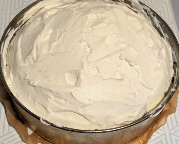 Place the third layer of cake