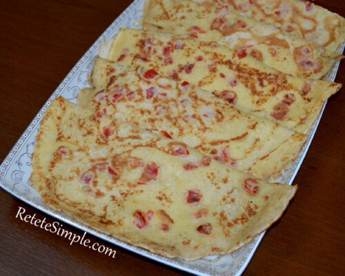 The appetizer pancakes are ready