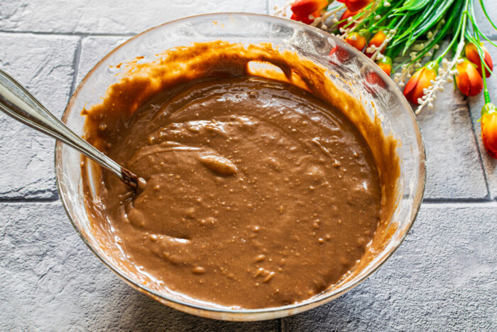 Тесто хорошо размешать