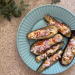 Italian-Style Eggplant with Mascarpone & Tomato Topping