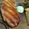 Golden honey-mustard chicken fillet air-fried to juicy perfection