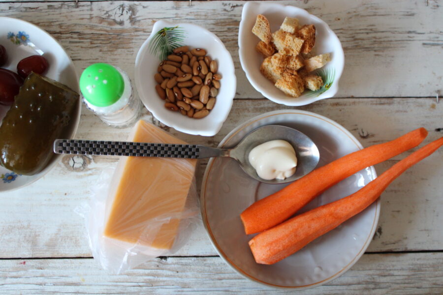 ingredients for bean salad