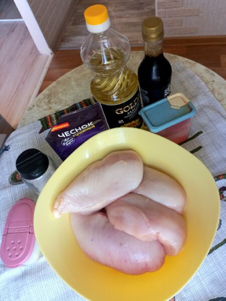 Place the chicken fillets in a large bowl