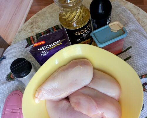 Place the chicken fillets in a large bowl