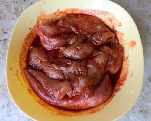 Pour the spice mixture over the fillets