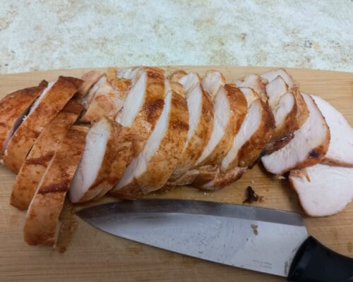 The ham retains its shape perfectly