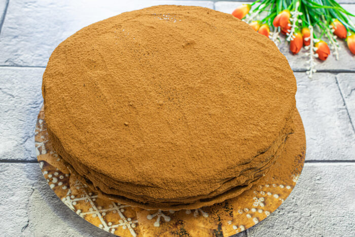 Торт «Трюфель» обсыпать какао