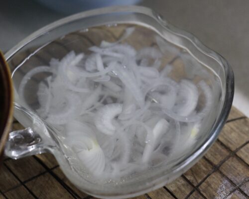 Marinate the onion