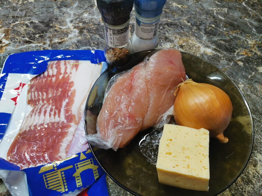 photo with ingredients for Chicken Roll