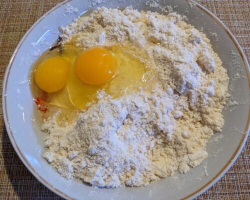 Cut the margarine with a knife