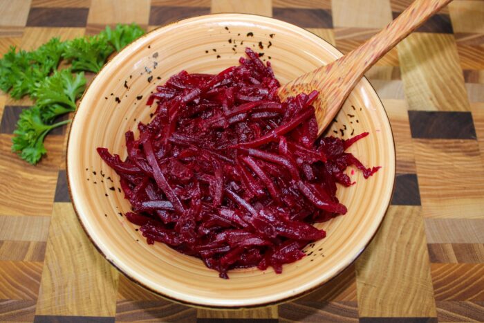 Boil the beetroot in boiling water