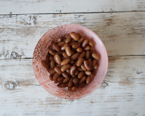 Wash the beans and boil