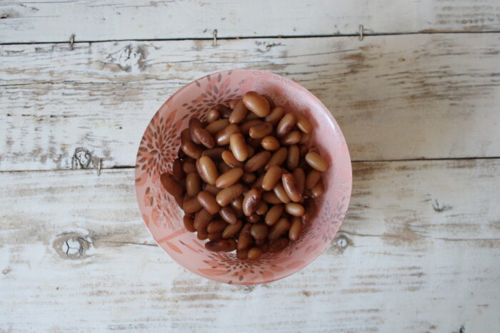 Wash the beans and boil