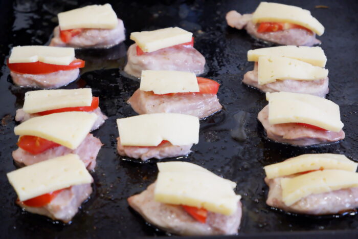 Shred the cheese and place it on top