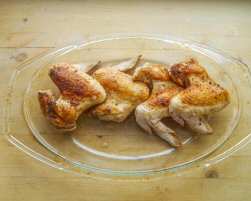 Transfer the wings to a frying pan