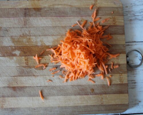 Grate the carrots