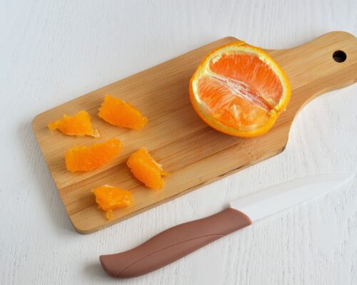 Peel the orange and cut