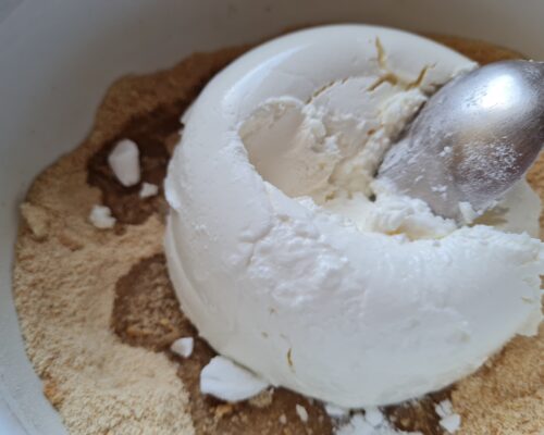 Then add the mascarpone