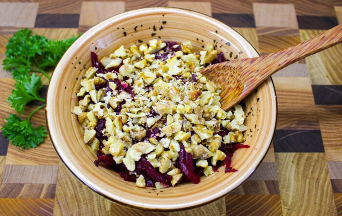 Chop the cooled walnuts