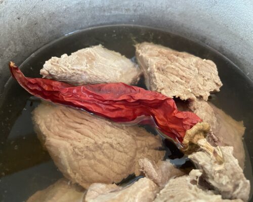 Simmer over low heat for about an hour