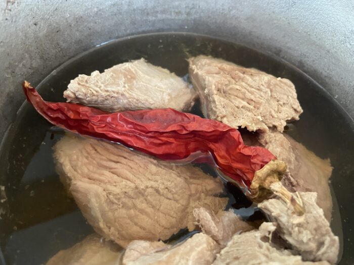 Simmer over low heat for about an hour