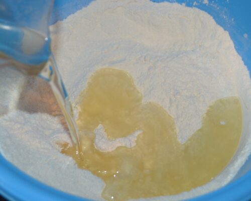 Then add the oil