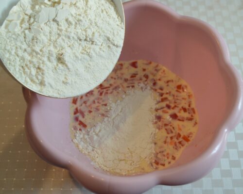 Gradually add the flour
