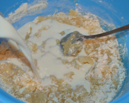 Add the milk