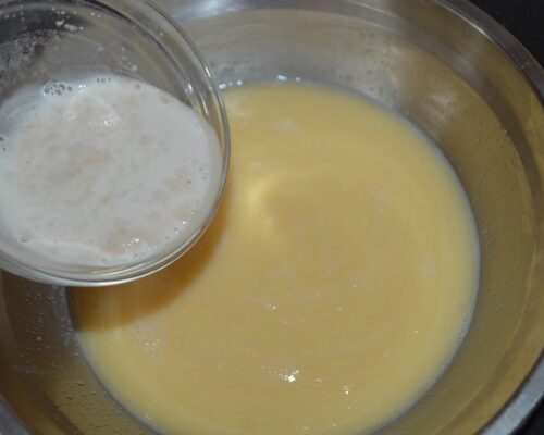 Add yeast to the mixture