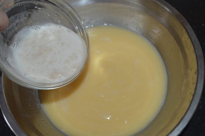 Add yeast to the mixture