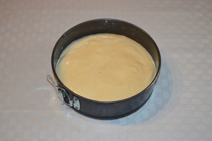 Pour the mixture into a baking pan