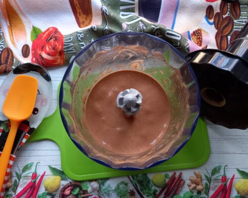 we will obtain a delicate, sticky, chocolate-colored mass