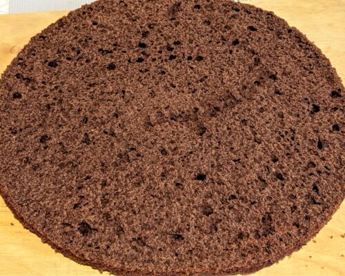 Cut the cake into 3 pieces