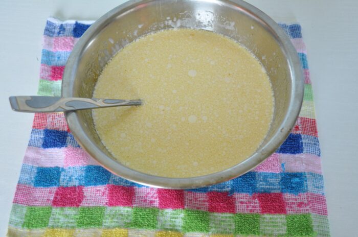 Place the mixture over low heat