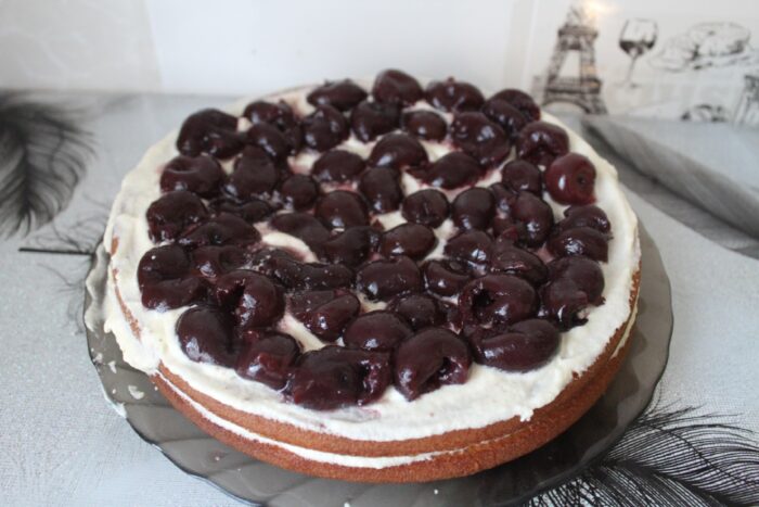 Place the second sponge cake on top