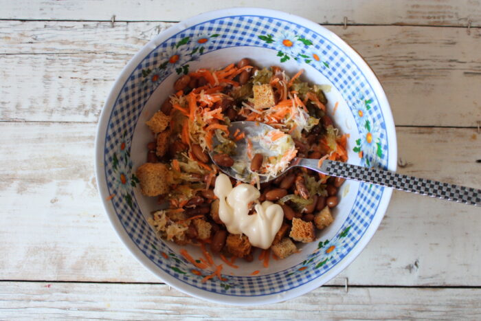 Season with mayonnaise