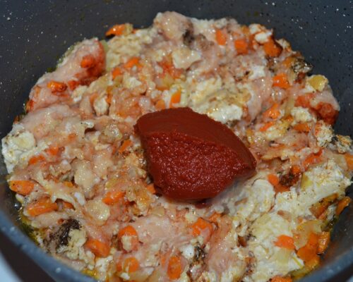Add the tomato paste